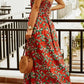 Printed Spaghetti Strap Maxi Dress - Oh she Rose