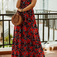 Printed Spaghetti Strap Maxi Dress - Oh she Rose