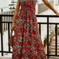 Printed Spaghetti Strap Maxi Dress - Oh she Rose