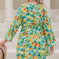 Printed Surplice Long Sleeve Mini Dress - Oh she Rose