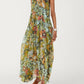 Printed V - Neck Sleeveless Dress - Oh she Rose