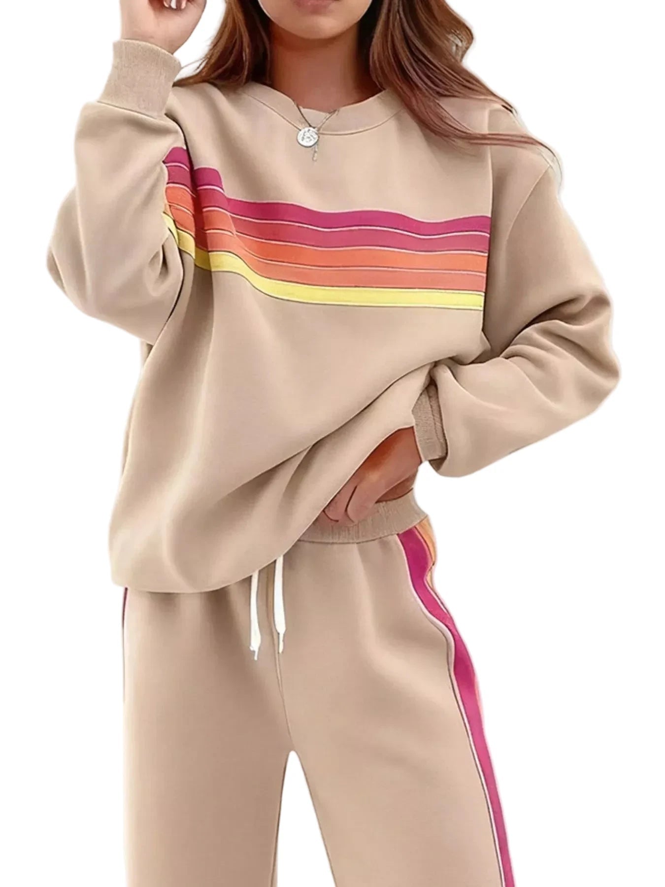 Retro Stipe Lounge Set - Oh she Rose