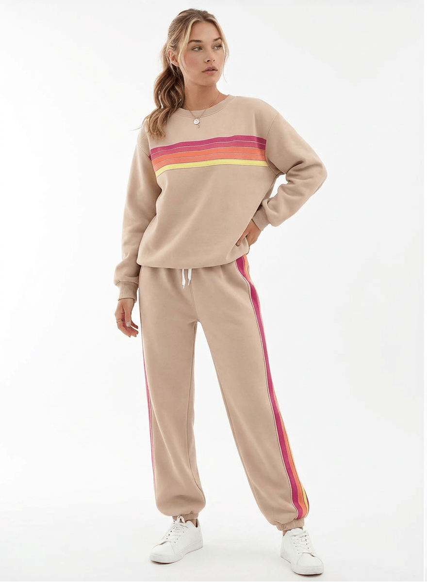 Retro Stipe Lounge Set - Oh she Rose