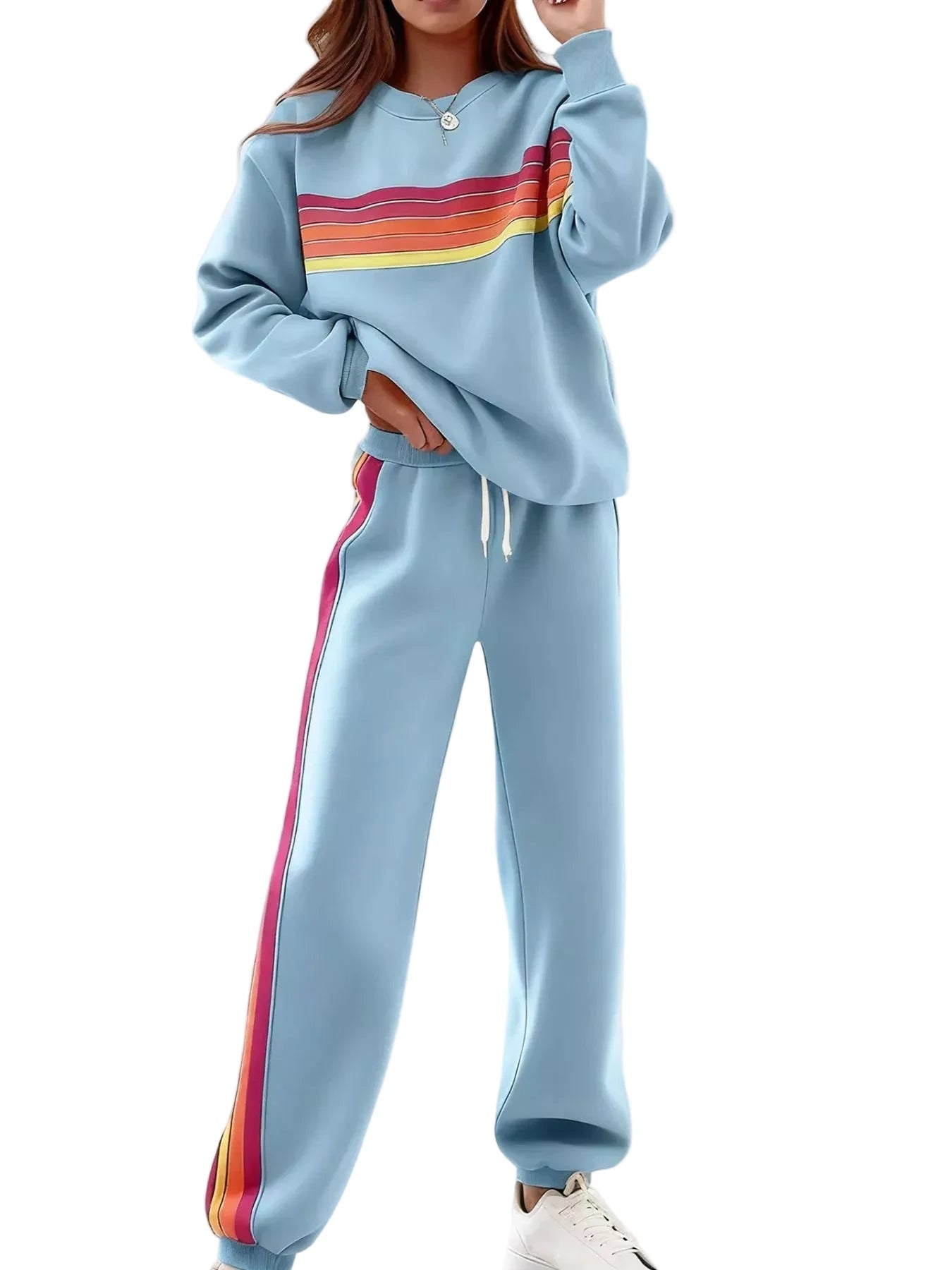 Retro Stipe Lounge Set - Oh she Rose