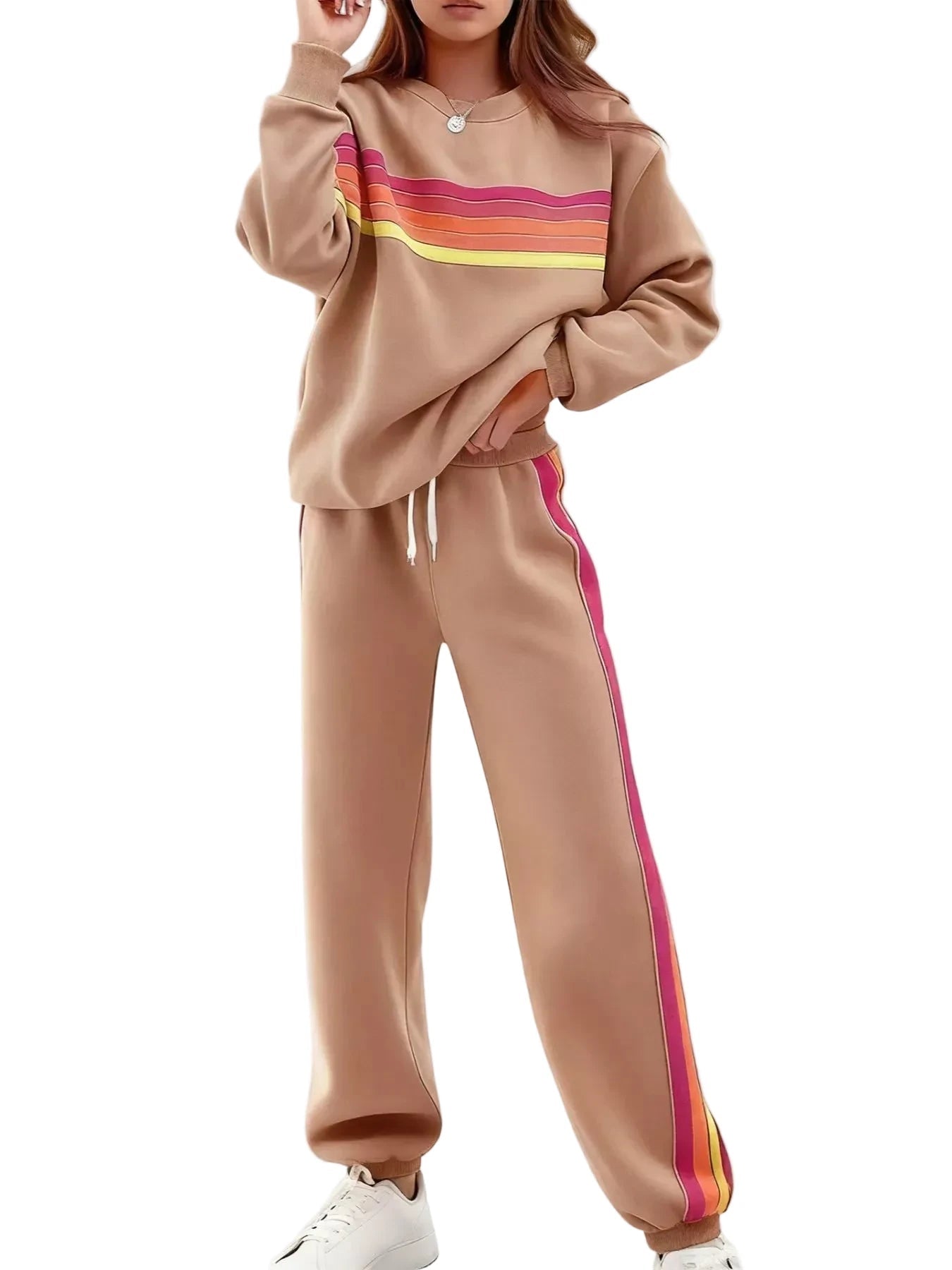 Retro Stipe Lounge Set - Oh she Rose