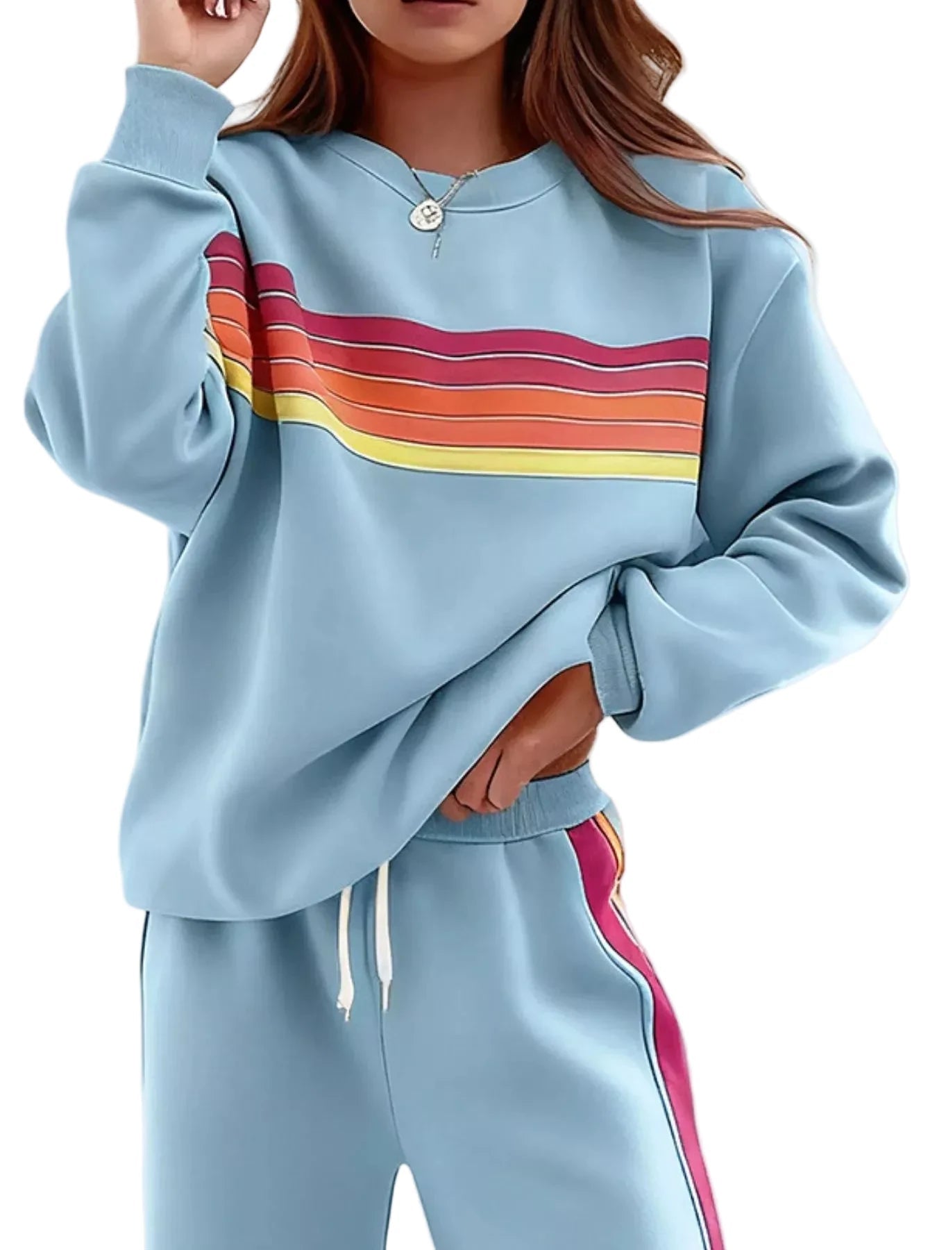 Retro Stipe Lounge Set - Oh she Rose