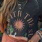 RISE WITH THE SUN Graphic Round Neck Short Sleeve T-Shirt - Oh she Rose