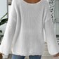 Round Neck Long Sleeve Sweater - Oh she Rose