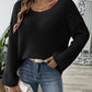 Round Neck Long Sleeve Sweater - Oh she Rose