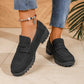 Round Toe Block Heels Loafers - Oh she Rose