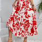 Ruffled Hem Printed Midi Skirt - Oh she Rose