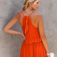 Ruffled Sleeveless Tiered Maxi Dress with Pockets - Oh she Rose