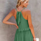 Ruffled Sleeveless Tiered Maxi Dress with Pockets - Oh she Rose