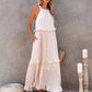 Ruffled Sleeveless Tiered Maxi Dress with Pockets - Oh she Rose