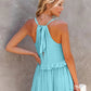 Ruffled Sleeveless Tiered Maxi Dress with Pockets - Oh she Rose