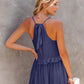 Ruffled Sleeveless Tiered Maxi Dress with Pockets - Oh she Rose