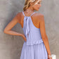 Ruffled Sleeveless Tiered Maxi Dress with Pockets - Oh she Rose
