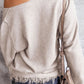 Seams and Dreams Fringe Sweater - Oh she Rose