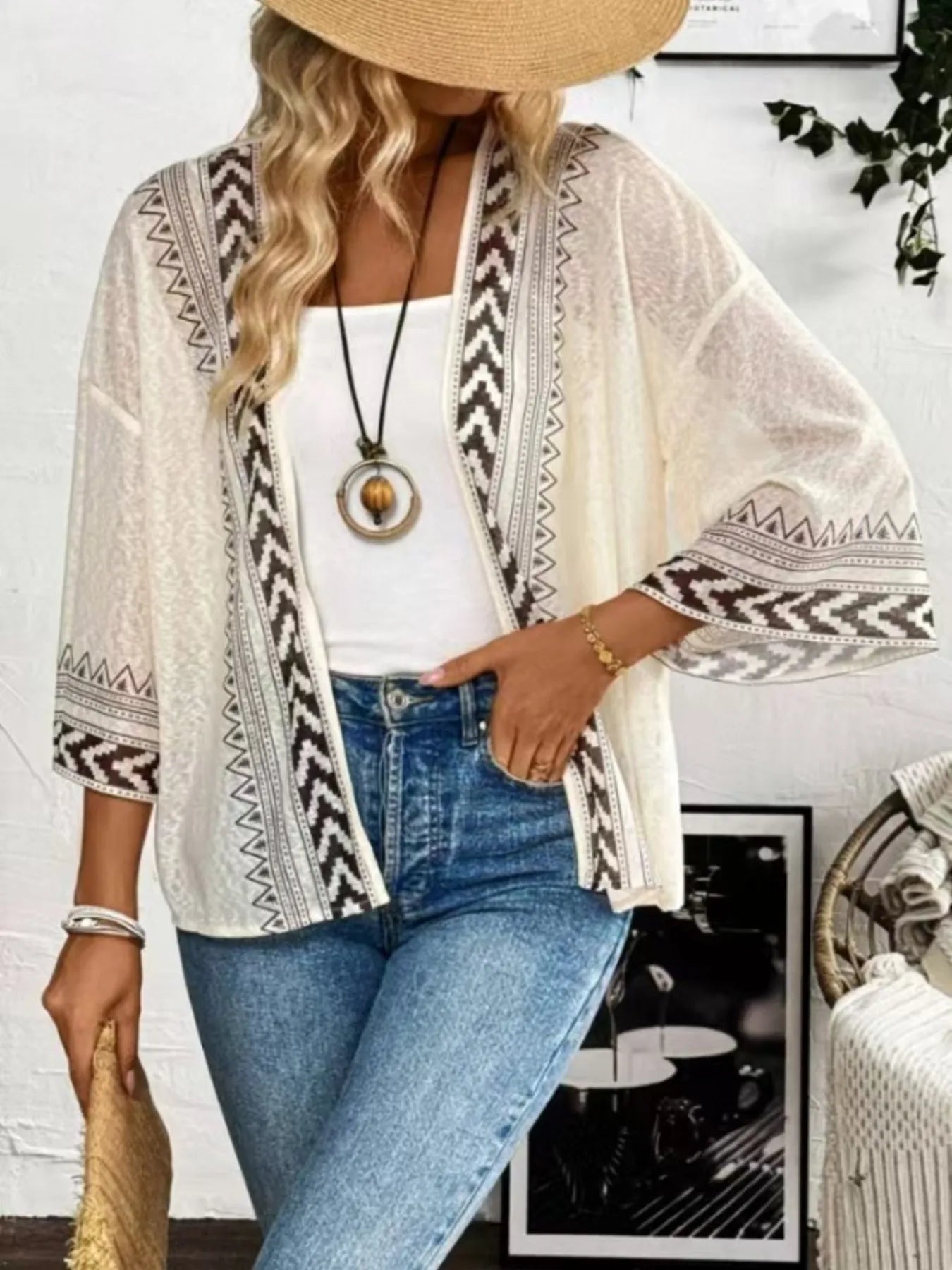 Sheerly Delightful Open Front Kimono - Oh she Rose