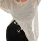Side Slit Long Sleeve Knit Cover Up - Oh she Rose