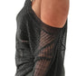 Side Slit Long Sleeve Knit Cover Up - Oh she Rose