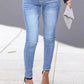 Skinny Fit Washed Jeans - Oh she Rose