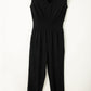 Smocked Sleeveless V Neck Jumpsuit - Oh she Rose
