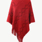 So Pearly Fringe Hem Poncho - Oh she Rose