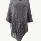 So Pearly Fringe Hem Poncho - Oh she Rose
