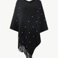 So Pearly Fringe Hem Poncho - Oh she Rose