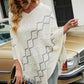 So Pearly Fringe Hem Poncho - Oh she Rose