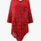 So Pearly Fringe Hem Poncho - Oh she Rose