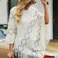 So Pearly Fringe Hem Poncho - Oh she Rose