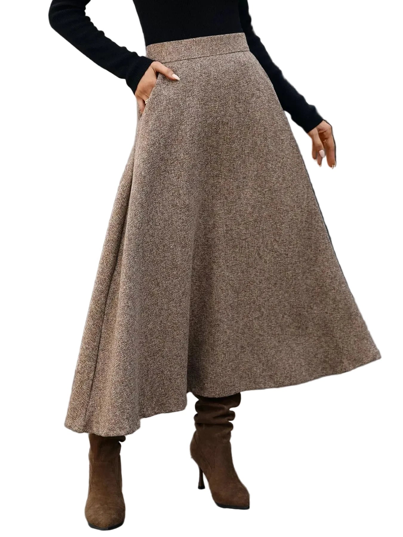 Soft A - Line Midi Skirt - Oh she Rose