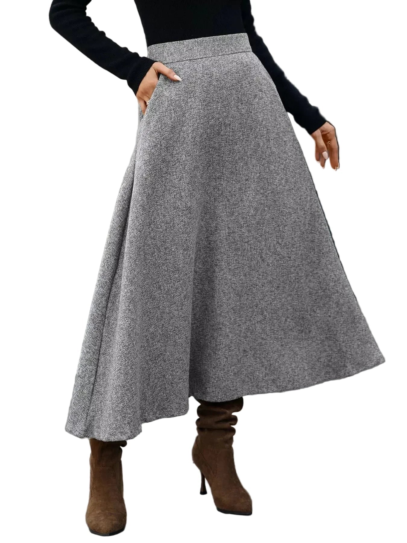 Soft A - Line Midi Skirt - Oh she Rose