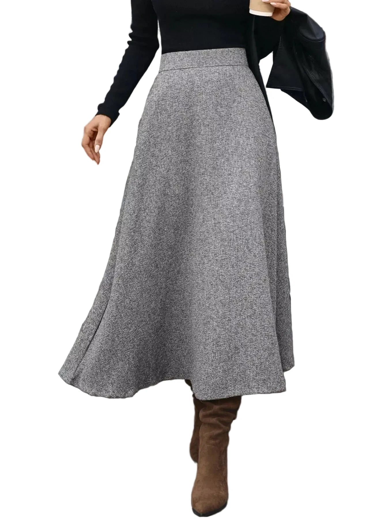 Soft A - Line Midi Skirt - Oh she Rose