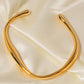 Stainless Steel Open Bracelet - Oh she Rose