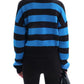 Striped Button Down Drop Shoulder Cardigan - Oh she Rose