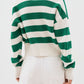 Striped Button Down Drop Shoulder Cardigan - Oh she Rose