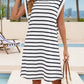 Striped Cap Sleeve Mini Dress - Oh she Rose