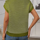 Striped Round Neck Short Sleeve Knit Top - Oh she Rose
