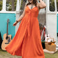 Tangerine Halter Neck Midi Dress - Oh she Rose