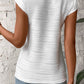 Textured Mock Neck Cap Sleeve Top - Oh she Rose