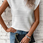 Textured Mock Neck Cap Sleeve Top - Oh she Rose