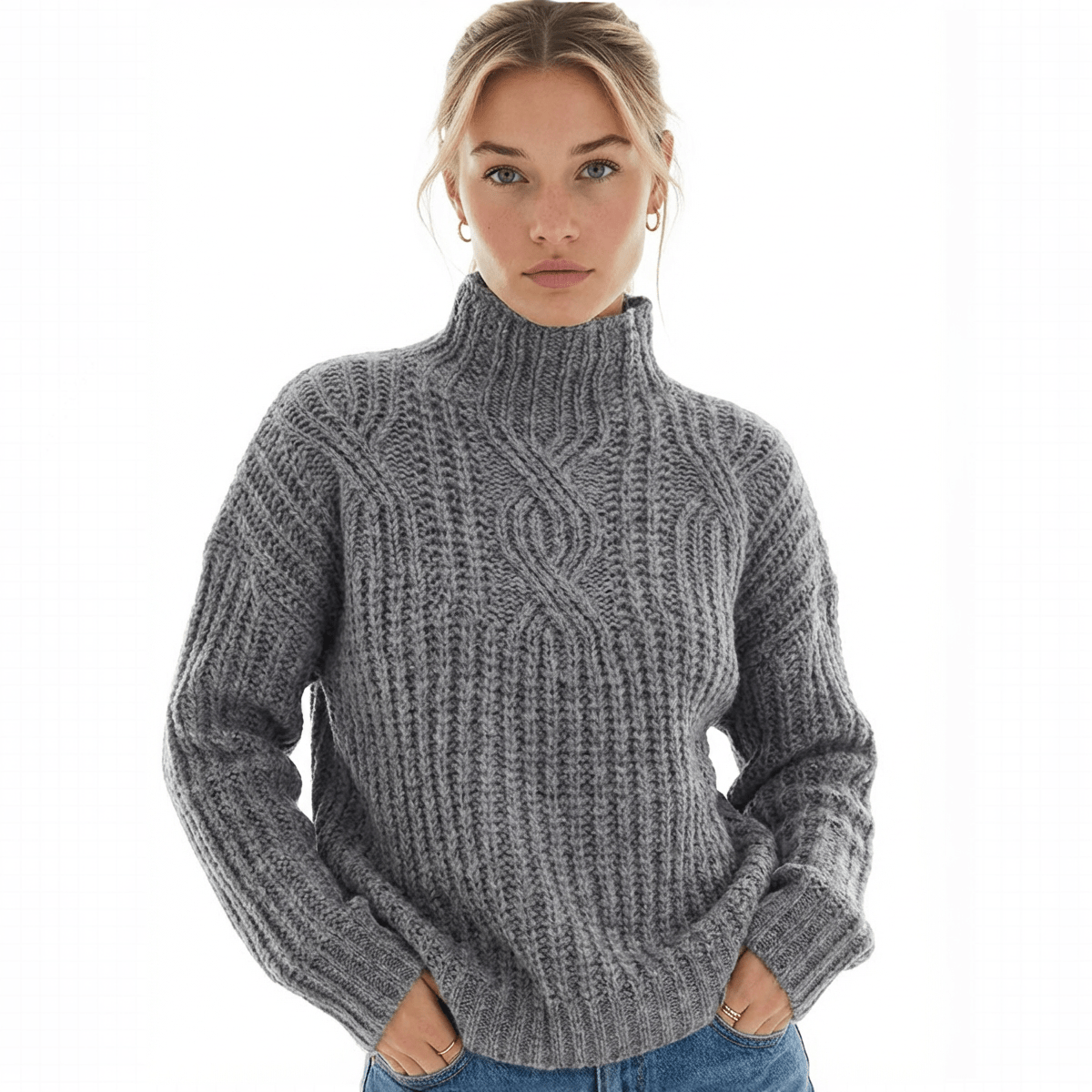 The Ashford Cable Turtleneck - Oh she Rose