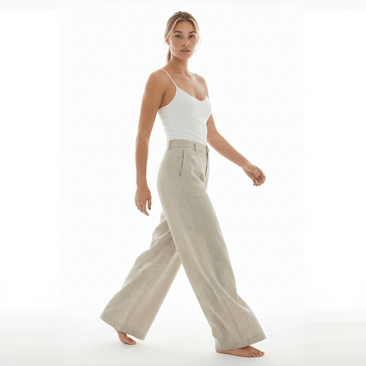 The Assuili Linen Wide - Leg Trouser - Oh she Rose
