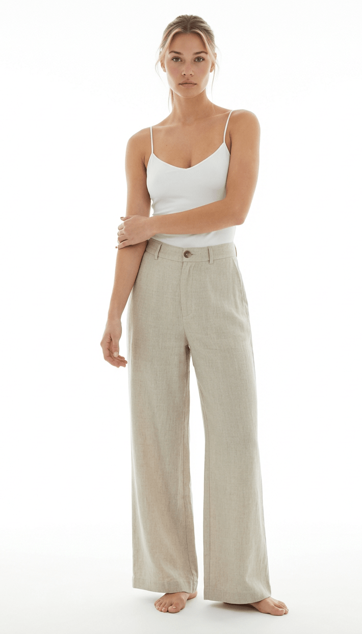 The Assuili Linen Wide - Leg Trouser - Oh she Rose