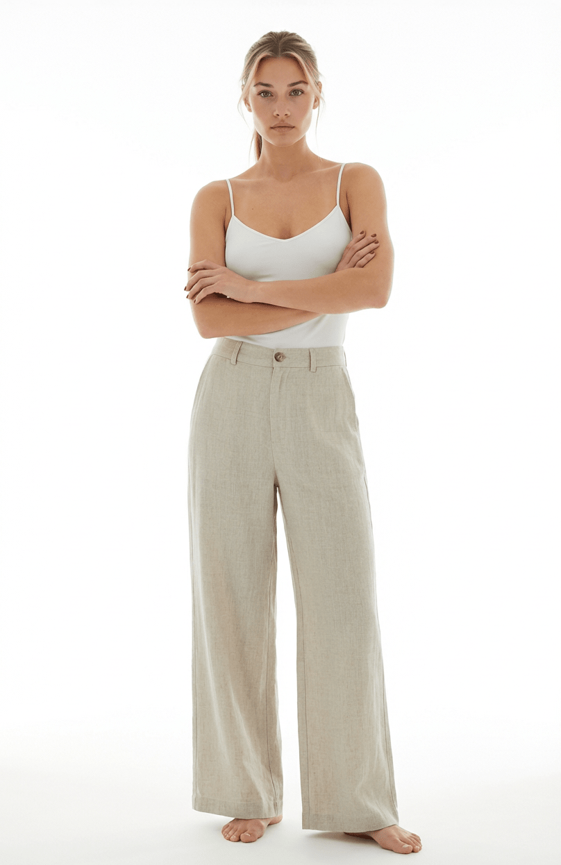The Assuili Linen Wide - Leg Trouser - Oh she Rose
