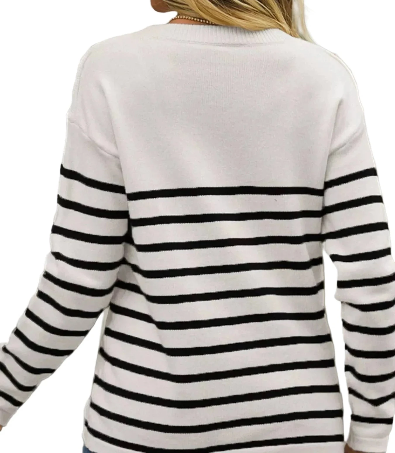 The Breton Button Sweater - Oh she Rose