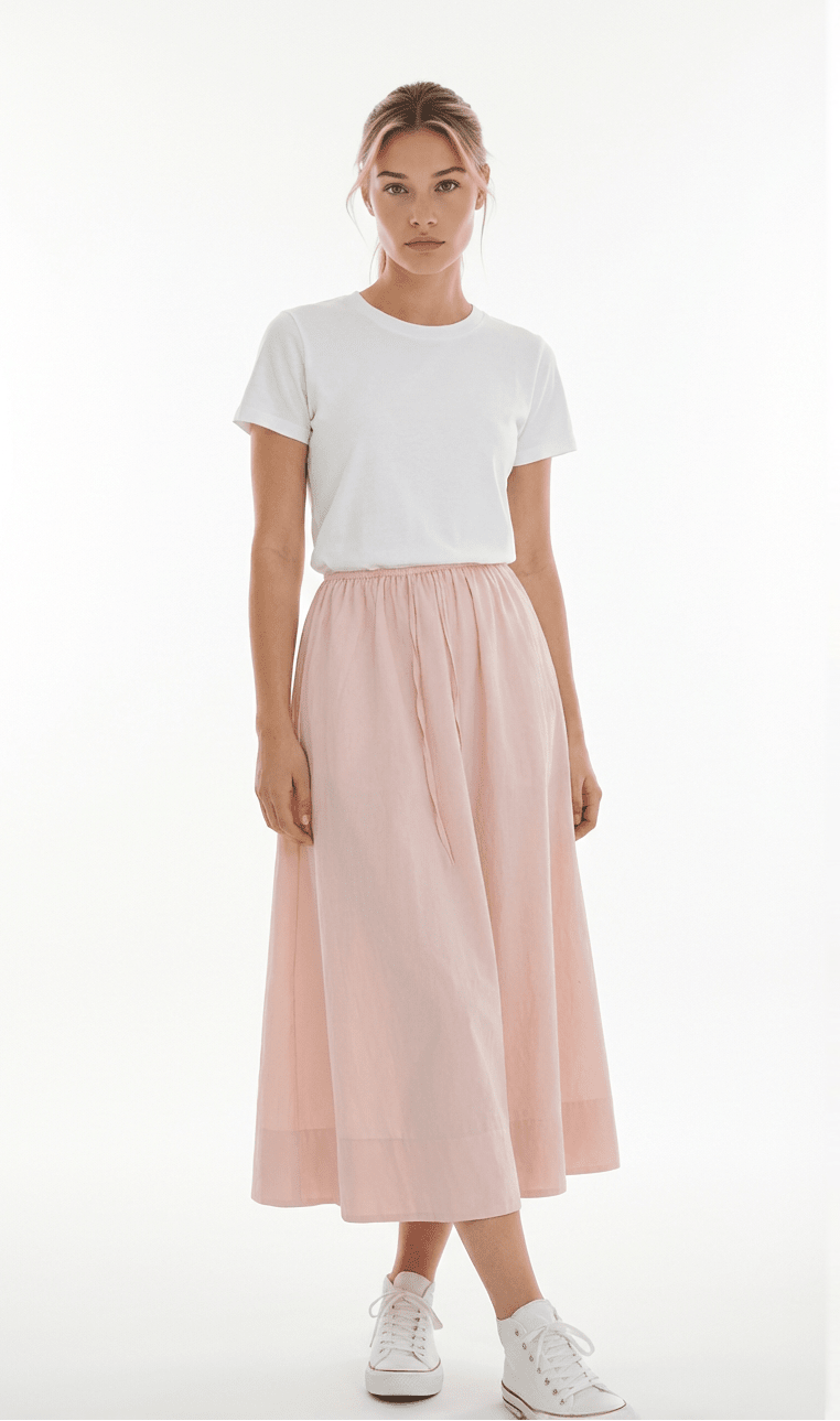 The Elena Flared Midi Skirt - Oh she Rose